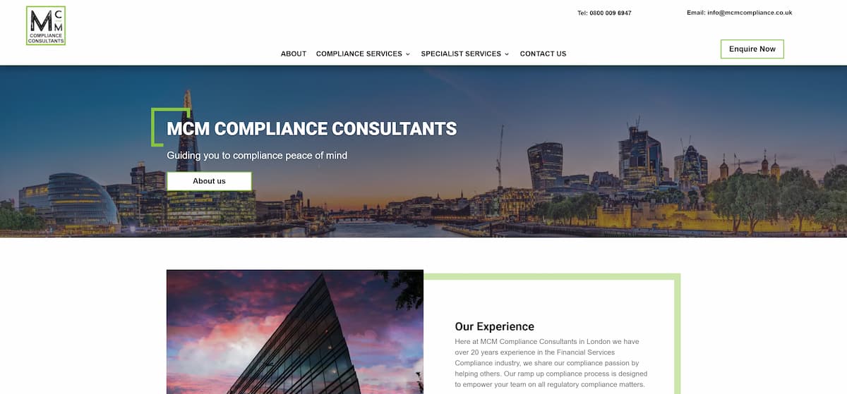 MCM Compliance Website Development by DT Innovation Limited