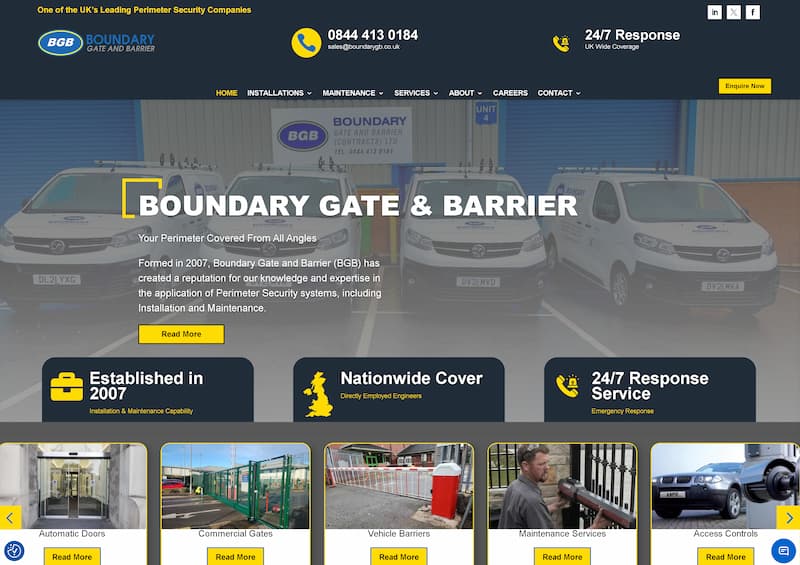 Boundary Gate and Barrier Website and SEO case study
